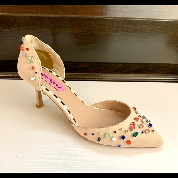 NEW BETSEY JOHNSON Rhinestone Pumps - Picture 5 of 9